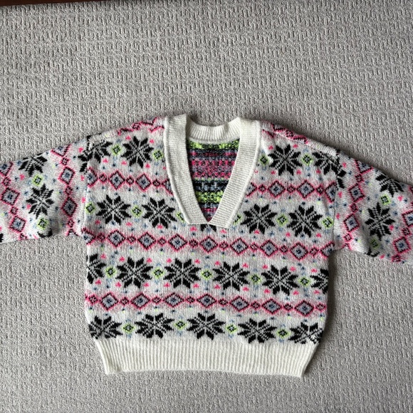 Victoria's Secret PINK Snowflake Sweater Size Large - Picture 3 of 6